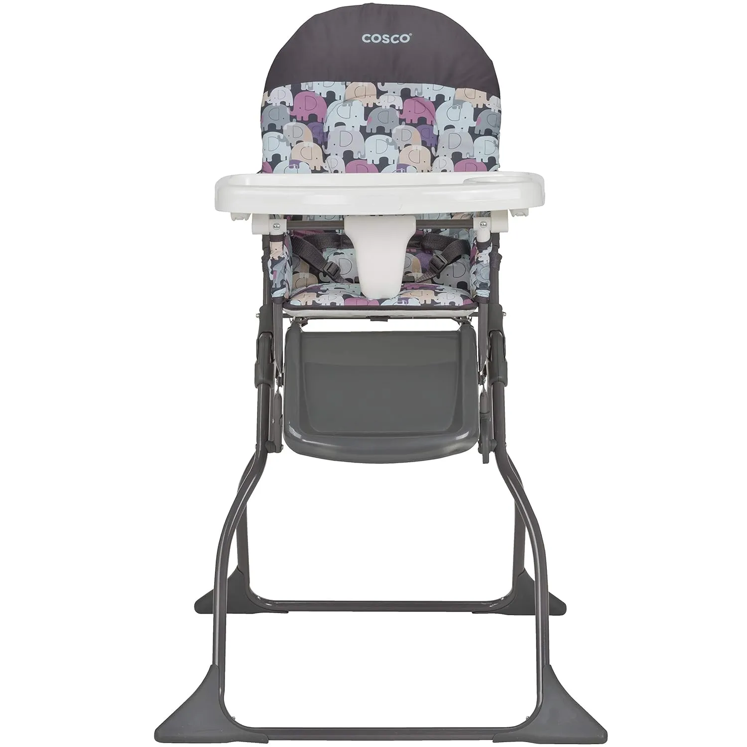Cosco Kids Highchair for Baby, Simple Foldable High Chair, Convenient, Lightweight, and Compact Design, Elephant Puzzle