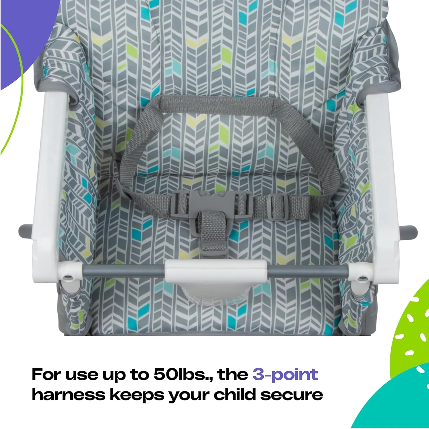 Cosco Kids Highchair for Baby, Simple Foldable High Chair, Convenient, Lightweight, and Compact Design, Mapleton