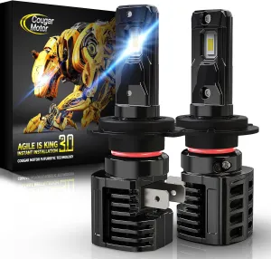 Cougar Motor H7 Fog Light, Fog Bulbs Instant Plug-in Driving Light Bulbs or Off-Road Use For ATV/UTV, Pack of 2
