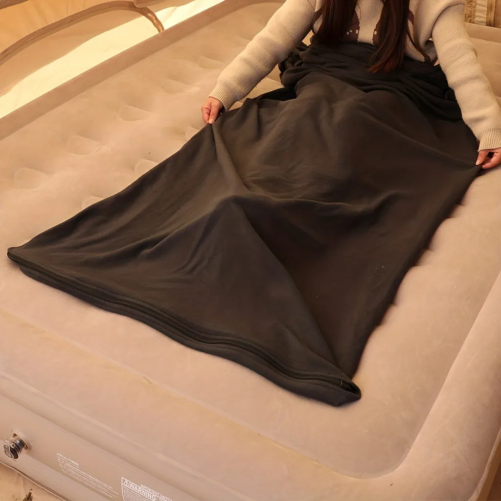 Cozy Fleece Sleeping Bag - Year-Round Warmth, Converts to Blanket - Perfect for Outdoor Camping, Hiking & Travel