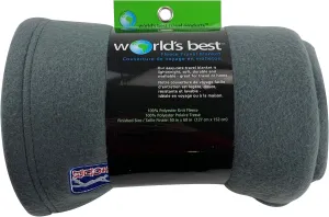 Cozy-Soft Microfleece Travel Blanket, 50x60 Inch, Lightweight, Compact, Perfect for Airplane and Car, PGA Charcoal