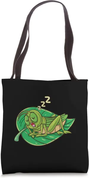 Cute Sleeping Grasshopper Tote Bag