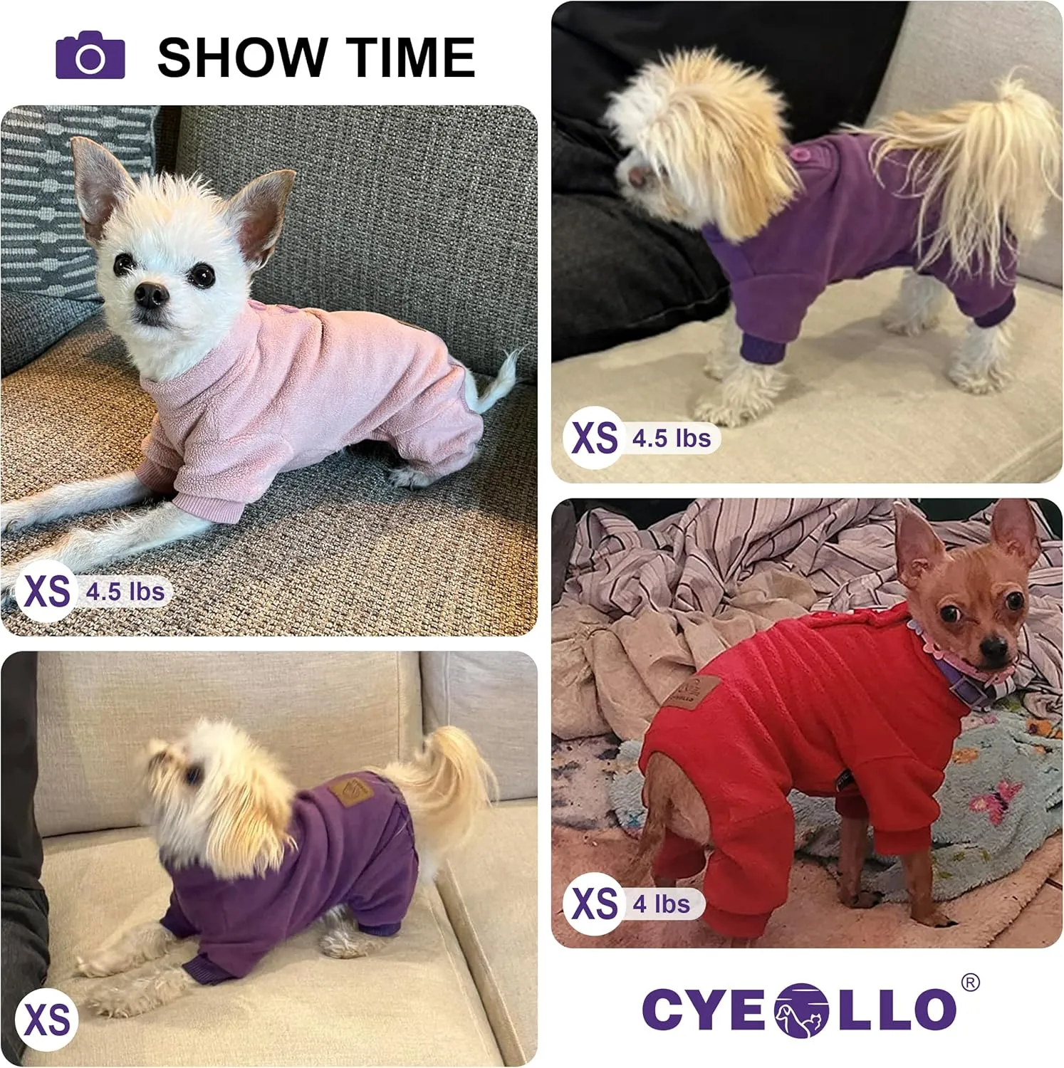 cyeollo Dog Pajamas Extra Small, Soft Fleece Pet Onesie Coat for Small Dogs Pjs Warm Puppy Stretchable Jumpsuit Cold Weather Dog Clothes Outfits, Green XS