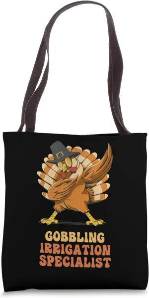 Dabbing Turkey Irrigation Specialist Funny Thanksgiving Tote Bag