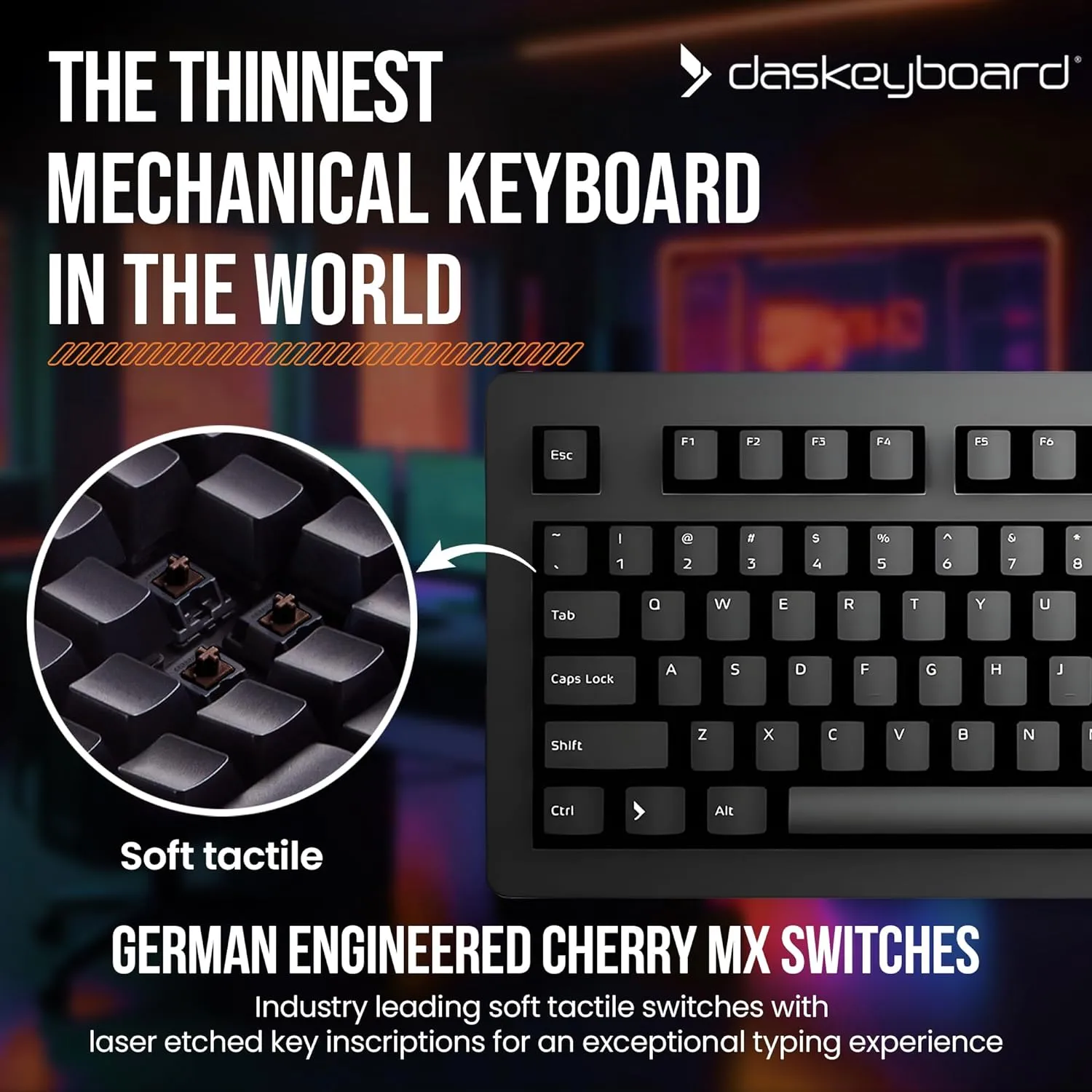 Das Keyboard 4 Professional Wired Mechanical Keyboard, Cherry MX Brown Mechanical Switches, 2-Port USB 3.0 Hub, Volume Knob, Aluminum Top (104 Keys, Black)
