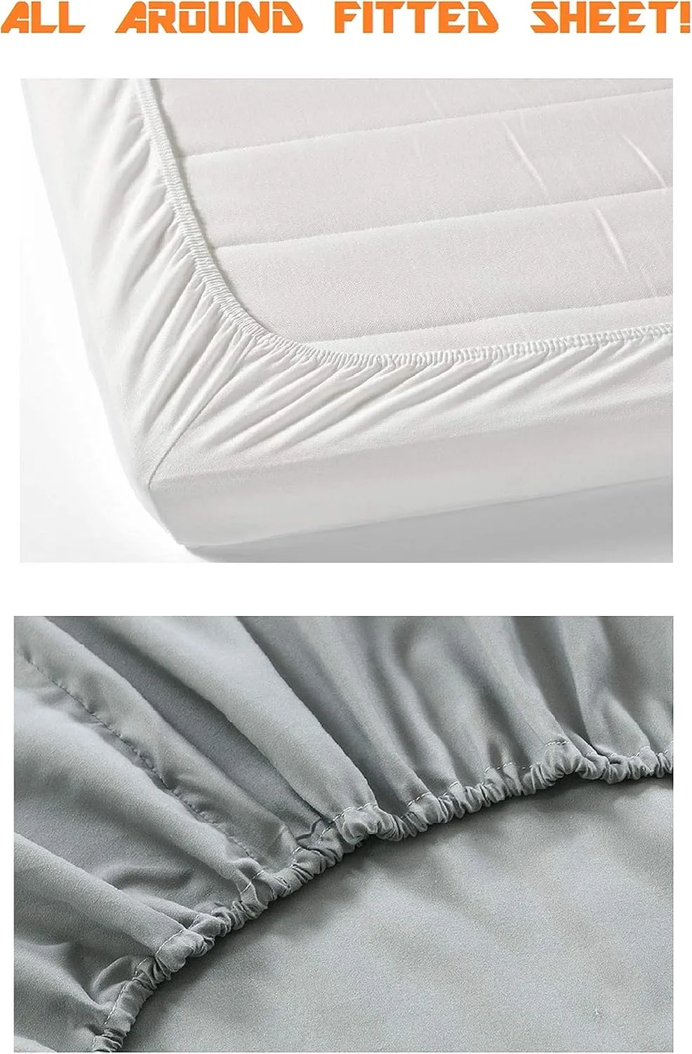 Decorative Fitted Sheet Set Full Size, Windmill Deep Pockets Fitted Sheet & 2 Pillow Sham Set, South Australia Mountains Barren Land Summer Printed Microfiber Bedding 3pc Set, for Women & Men Bedding
