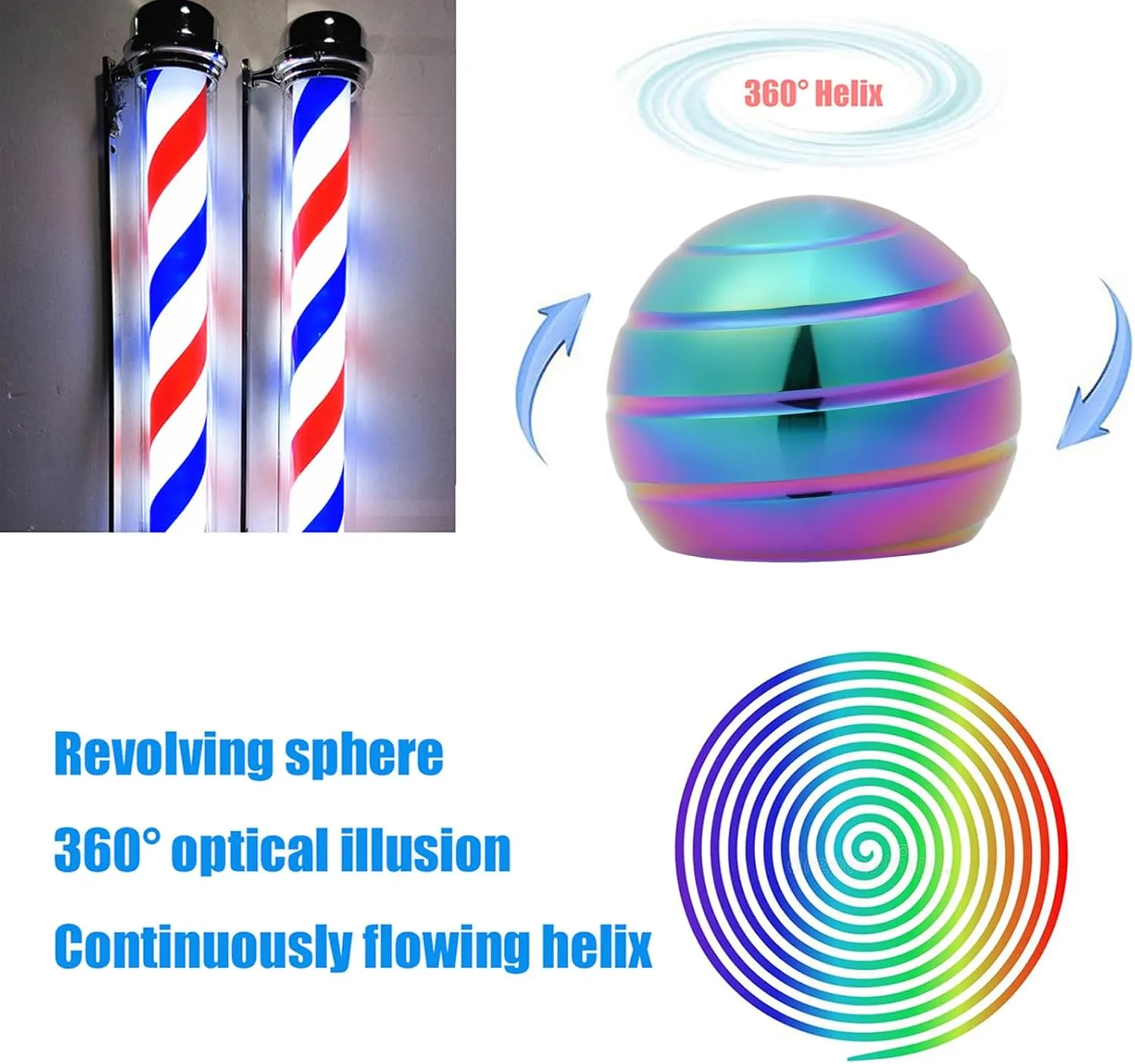 Desk-Kinetic-Toys Cool-Gadgets for Fidget: Cool-Stuff Thing Game Toy for Adult Teen Children Kid, Stress Relief Optical-Illusion Gifts for Office School Home Man Women Christmas Spinning 180 Seconds