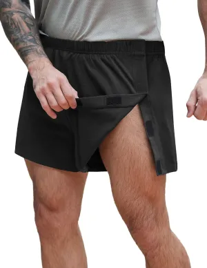 Deyeek Unisex Tear Away Shorts 3-inch Knee Hip Replacement Recovery Post Surgery Cotton Shorts Loose Fit Without Pocket