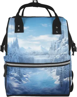 Diaper Bag Backpack Snow Ice World Nappy Backpack Maternity Baby Nappy Bag Changing Bags for Travel