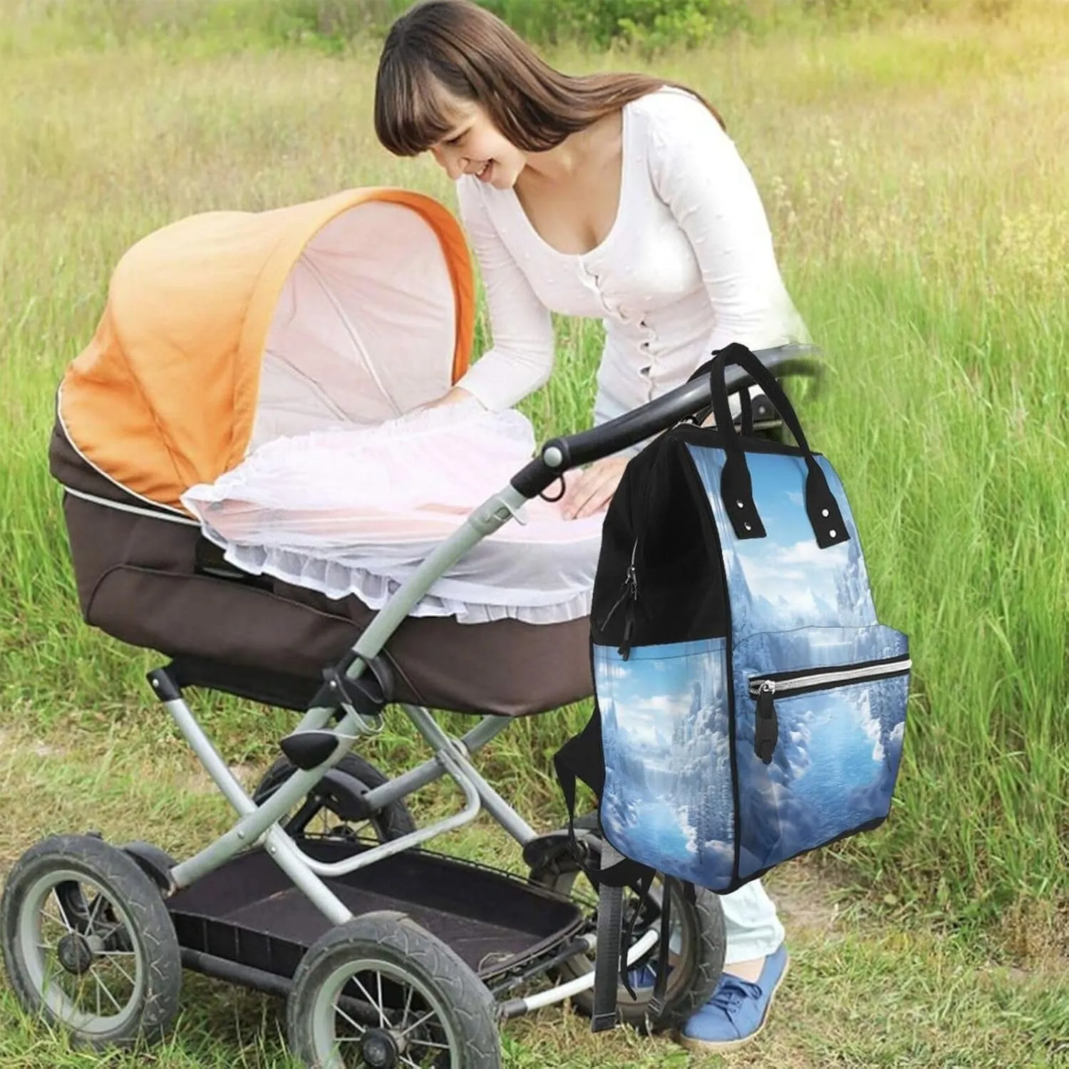 Diaper Bag Backpack Snow Ice World Nappy Backpack Maternity Baby Nappy Bag Changing Bags for Travel