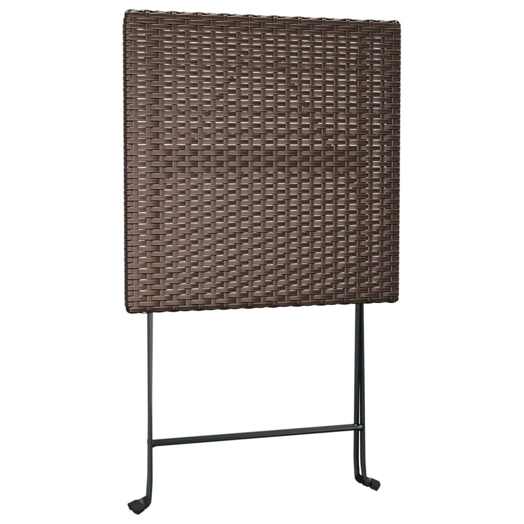 Dining Table Outdoor Garden Furniture Folding Bistro Table Poly Rattan