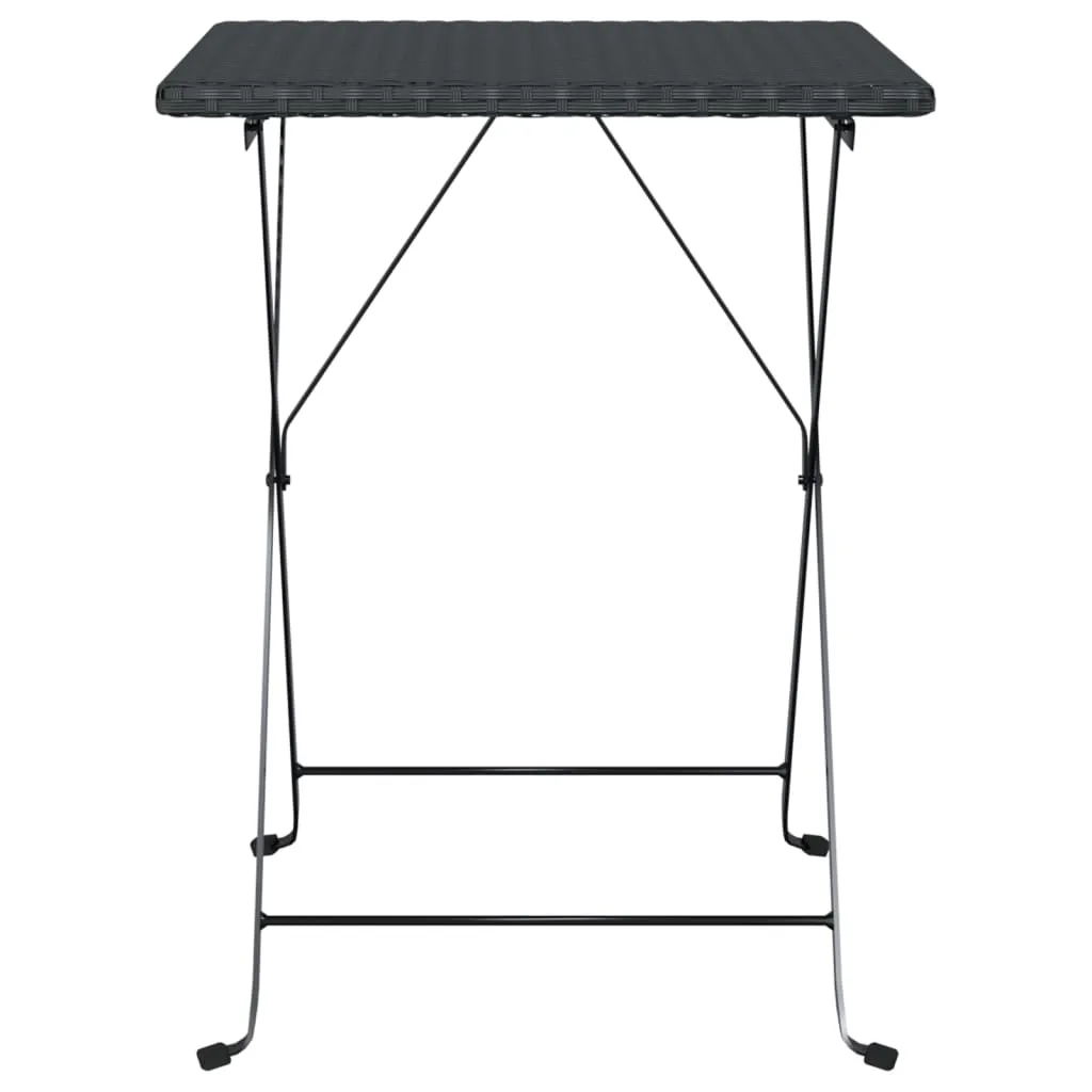Dining Table Outdoor Garden Furniture Folding Bistro Table Poly Rattan