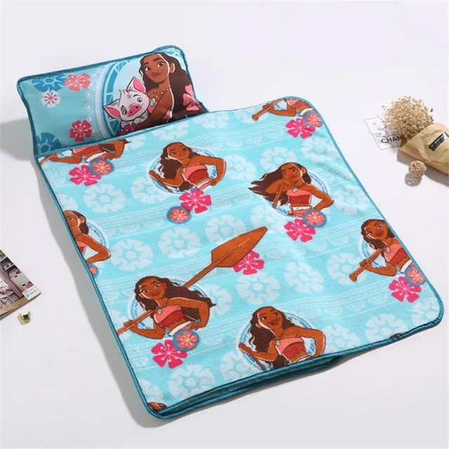 Disney Assorted Kids Portable Rolled Nap Mats/Sleeping Bags - With Pillow