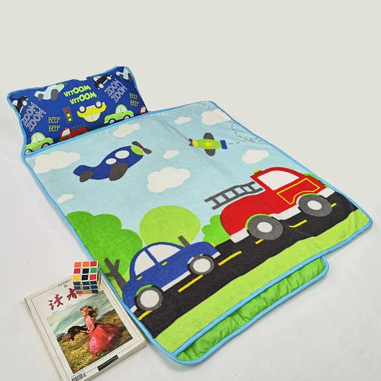 Disney Assorted Kids Portable Rolled Nap Mats/Sleeping Bags - With Pillow
