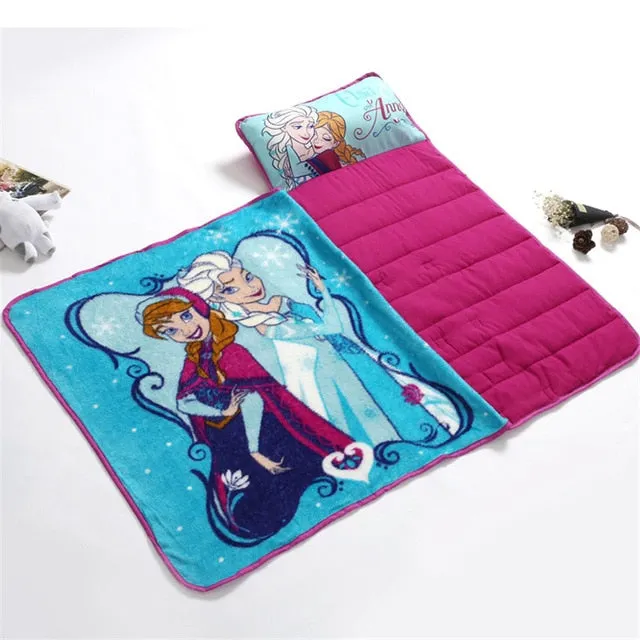 Disney Assorted Kids Portable Rolled Nap Mats/Sleeping Bags - With Pillow