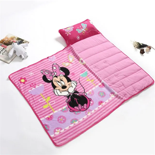 Disney Assorted Kids Portable Rolled Nap Mats/Sleeping Bags - With Pillow
