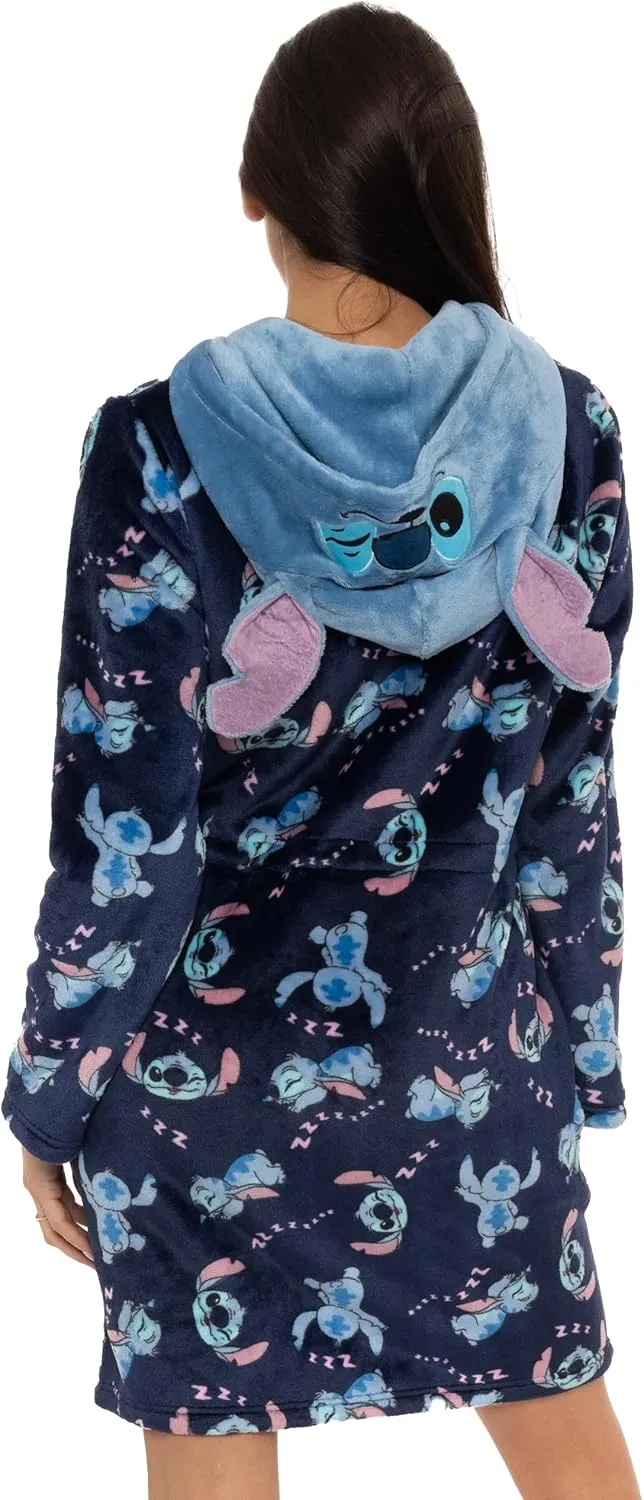 Disney Lilo and Stitch Robe | Stitch Bathrobe For Women | Ladies Bathrobe With Hood | Sizes S-L