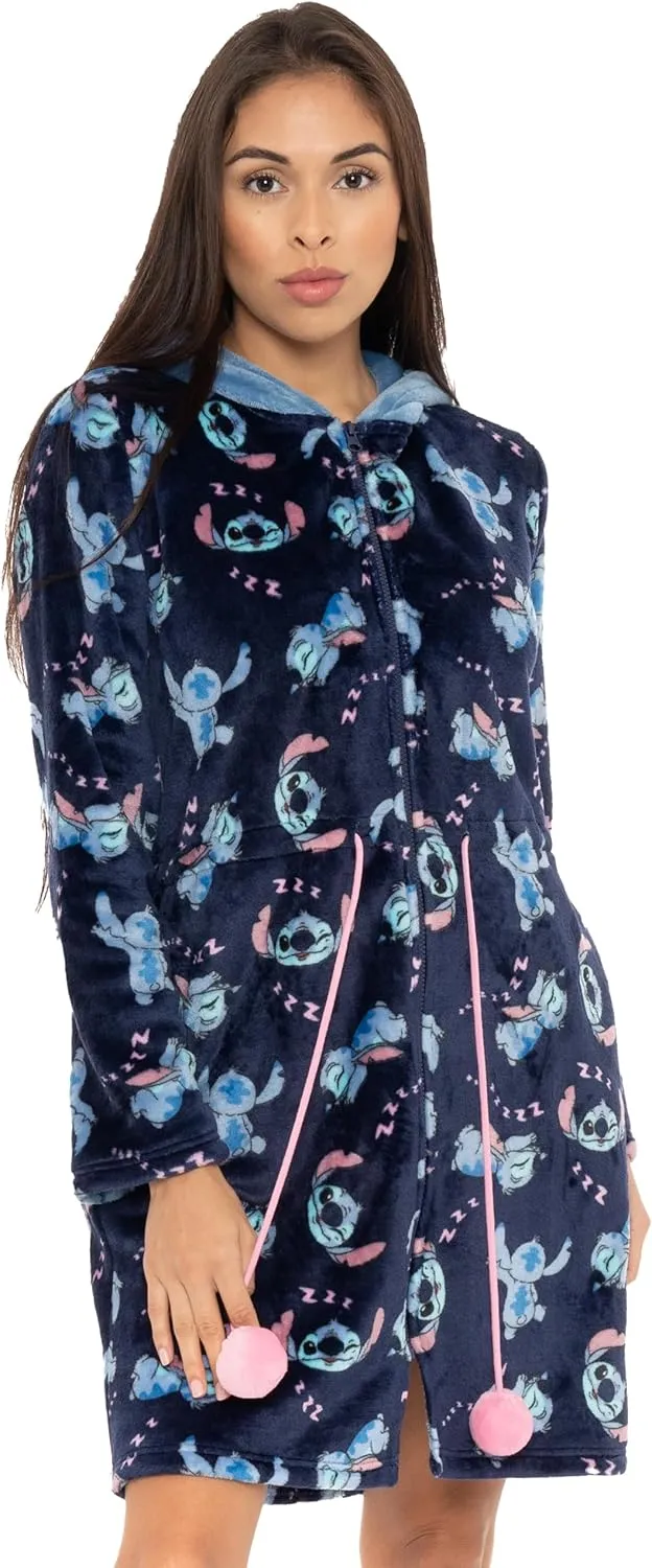 Disney Lilo and Stitch Robe | Stitch Bathrobe For Women | Ladies Bathrobe With Hood | Sizes S-L
