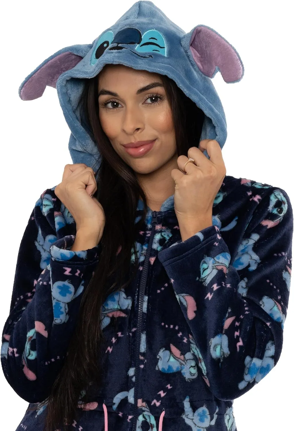 Disney Lilo and Stitch Robe | Stitch Bathrobe For Women | Ladies Bathrobe With Hood | Sizes S-L