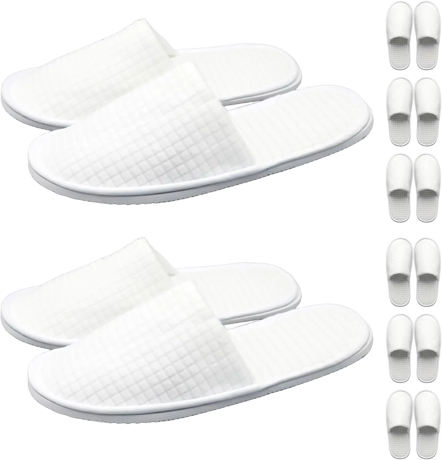 Disposable Slippers for Guests, 8 Pairs, Non Slip, Washable SPA Slippers for Hotel, Guest, Travel, Bride, Women and Men