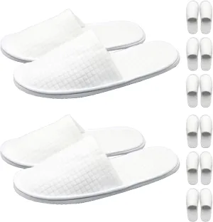 Disposable Slippers for Guests, 8 Pairs, Non Slip, Washable SPA Slippers for Hotel, Guest, Travel, Bride, Women and Men