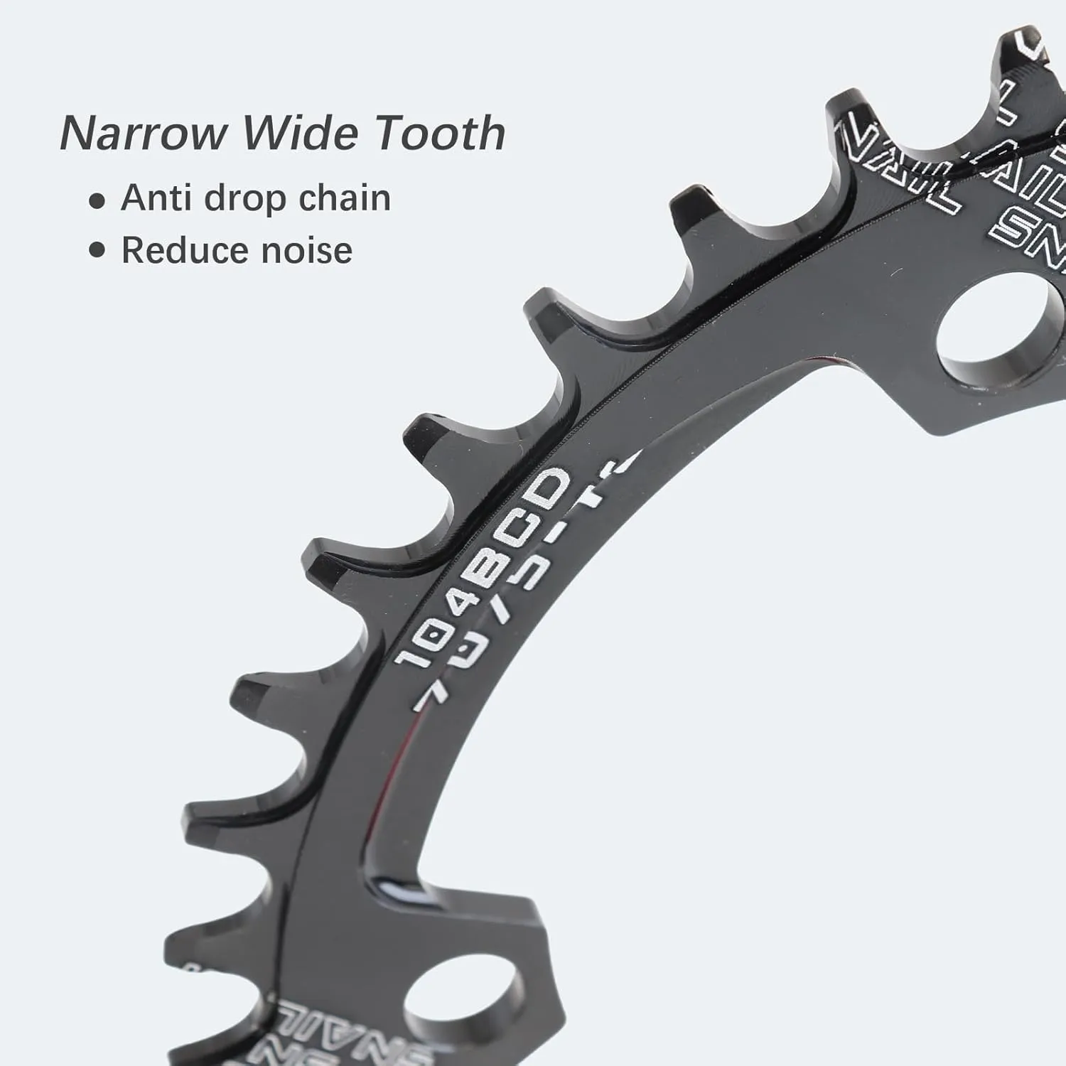 DJC Bike Chainring 104BCD Round/Oval 30t 32t 34t 36t 38t 40t 42t 44t 46t 48t 50t 52t Tooth Narrow Wide 7/8/9/10/11/12 Speed Ultralight MTB Mountain Bike 104 BCD Chainwheel