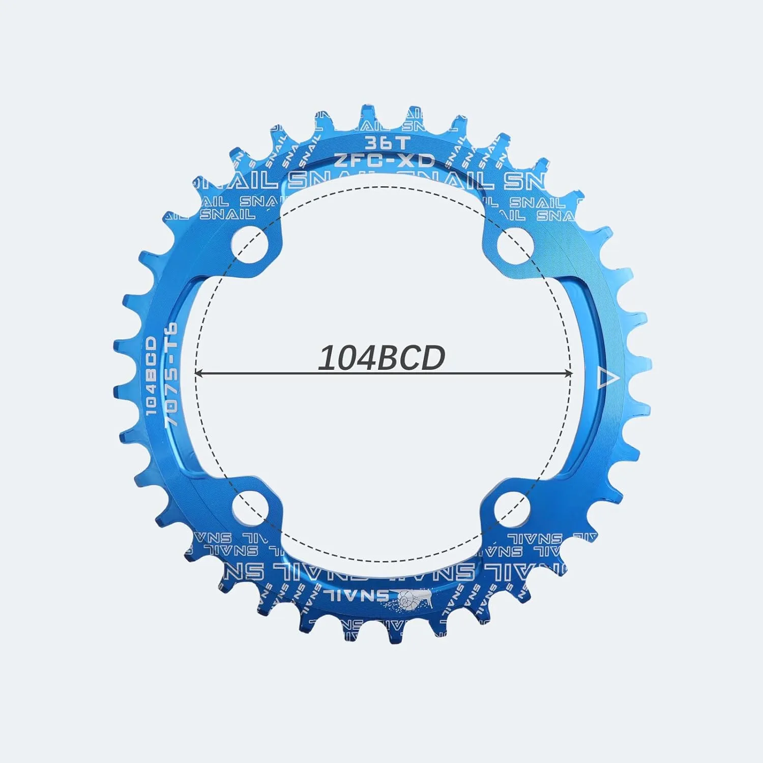 DJC Bike Chainring 104BCD Round/Oval 30t 32t 34t 36t 38t 40t 42t 44t 46t 48t 50t 52t Tooth Narrow Wide 7/8/9/10/11/12 Speed Ultralight MTB Mountain Bike 104 BCD Chainwheel