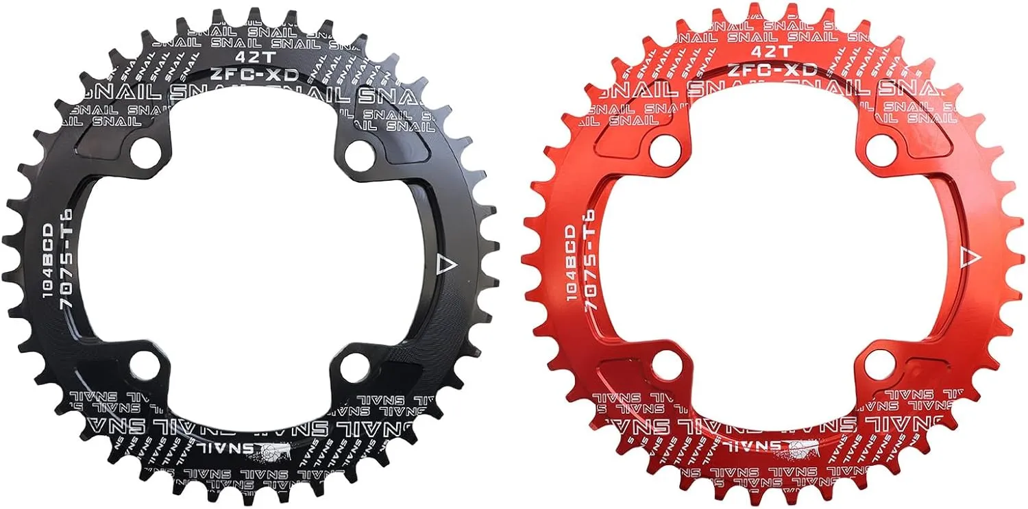 DJC Bike Chainring 104BCD Round/Oval 30t 32t 34t 36t 38t 40t 42t 44t 46t 48t 50t 52t Tooth Narrow Wide 7/8/9/10/11/12 Speed Ultralight MTB Mountain Bike 104 BCD Chainwheel