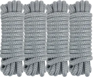 Dock Lines Boat Lines for Docking with Loop Double Braided Marine Mooring Ropes Boat Ropes for Docking with Eyelet Premium Dock Lines for Boats - 2 Pack,4 Pack