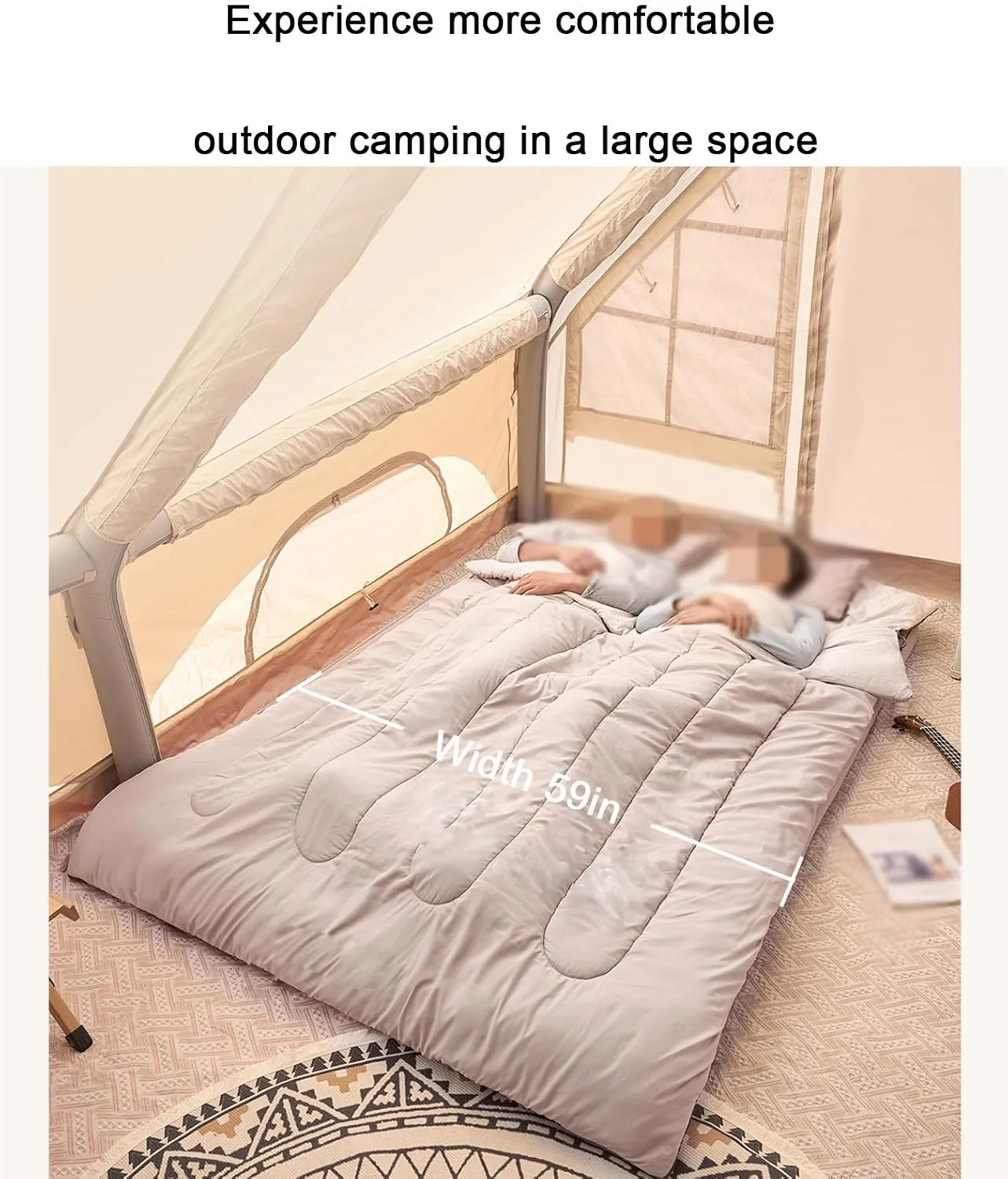 Double Sleeping Bags, Adult Outdoor Camping Sleeping Bags, Warm Tents with Portable Sleeping Bags