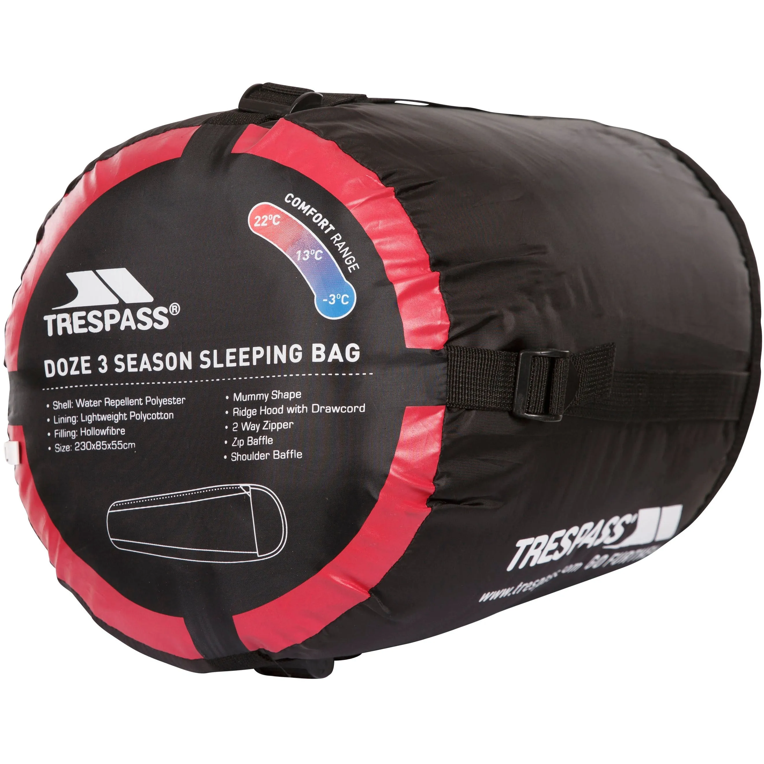 Doze 3 Season Sleeping Bag in Red