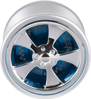 Duncan Toys Metal Racer Yo-Yo, Aluminum Advanced Level Yo-Yo with Racer Caps and SG Sticker Response, Blue