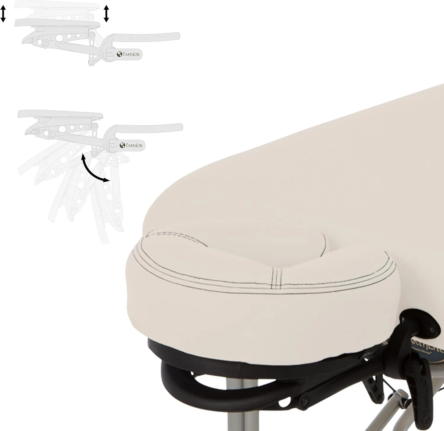 EARTHLITE Portable Massage Table LUNA - Ultra-Lightweight, Patented Aluminum Reiki Frame incl. Flex-Rest Face Cradle & Carry Case (29lb)