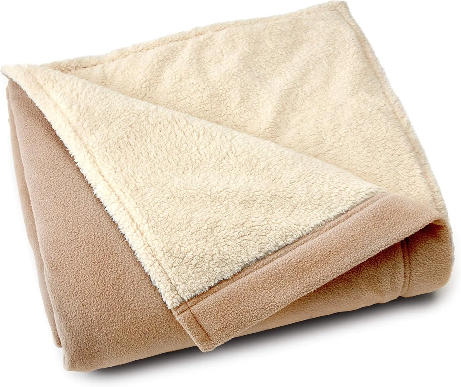Eddie Bauer - Full Heated Blanket, Soft Fleece Electric Blanket with Sherpa Reverse, Warm Bedding with Low-Voltage Technology (Khaki, Full)