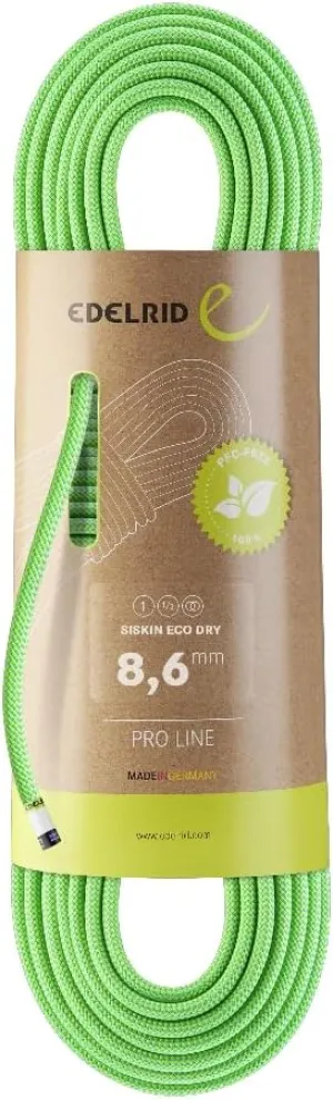 EDELRID Unisex - Adult Siskin Eco Dry 8.6 mm Climbing Rope, Icemint, 70 m