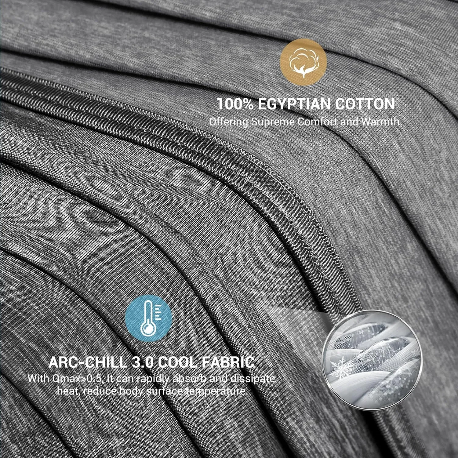 Elegear Revolutionary Cooling Blanket King Absorbs Heat to Keep Body Cool for Night Sweats, Arc-Chill3.0 Cool Fiber Q-Max>0.5 for Hot Sleepers, Lightweight Summer Cold Blankets for Sleeping 90" x 108"