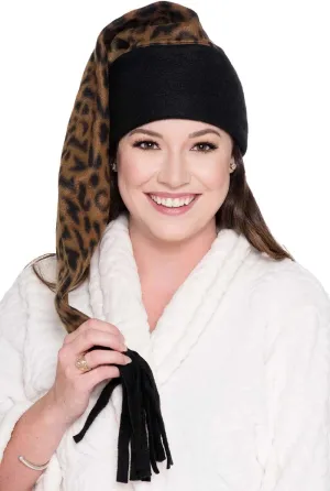 Elf Sleep Cap - Fleece Stocking Sleeping Night Hat for Women