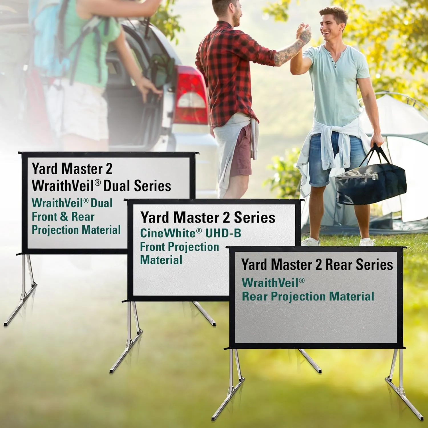 Elite Screens Yard Master 2, 120-inch Outdoor Portable Fast Folding Projector Screen w/ Stand 16:9, 8K 4K Ultra HD 3D Movie Theater Cinema REAR Projection, OMS120HR3, US Based Company 2-YEAR WARRANTY