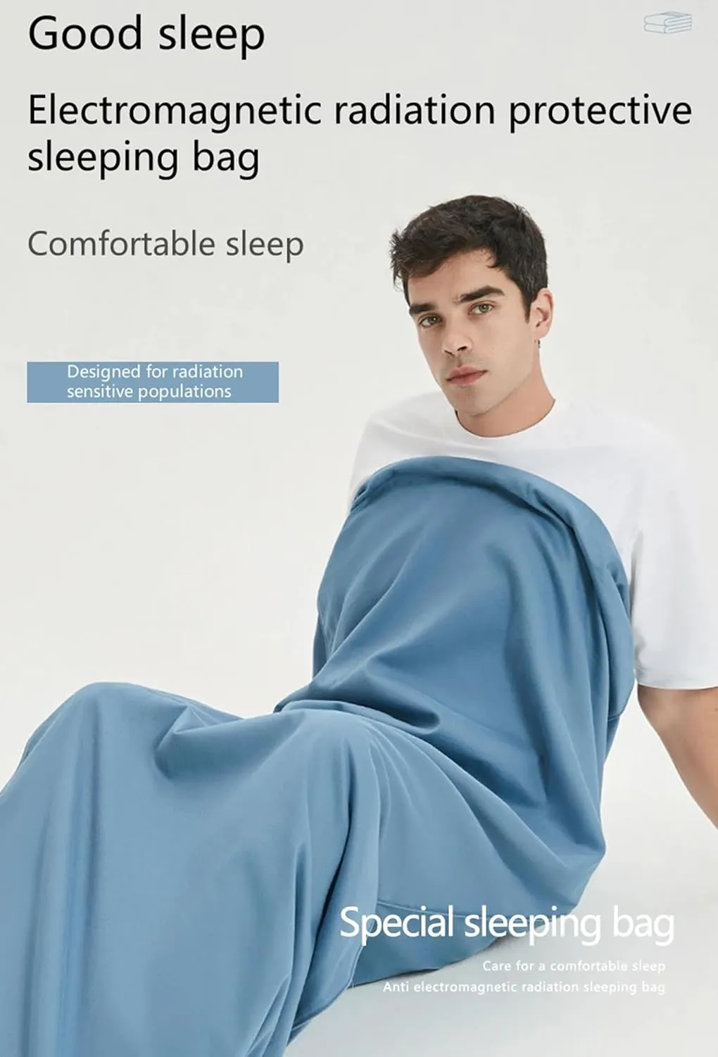 EMF & 5G Radiation Shielding Sleeping Bag, RF Shielding WiFi Anti Radiation Pregnancy Protection Blanket Fabric Faraday Cover