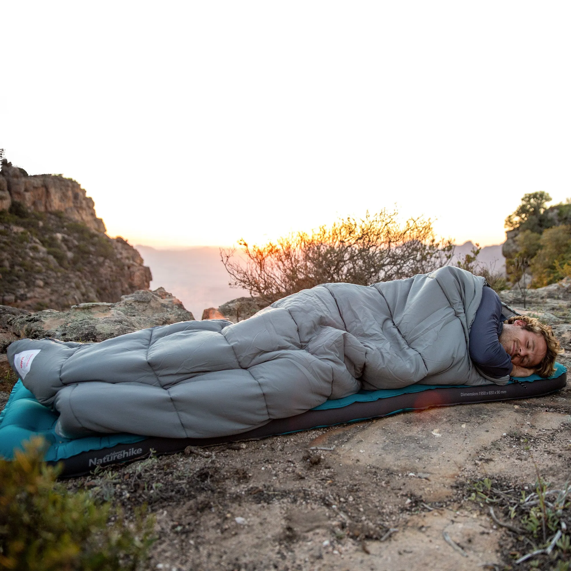 End-of-season sale Envelop Sleeping M180 Washable With Competitive Hood Cotton Naturehike Bag Grey