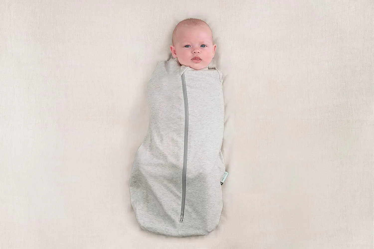 ergoPouch 0.2 TOG Cocoon Baby Sleep Sack 0-3 Months, Swaddle Sleeping Bag, Temperature Control Wearable Blanket (Grey Marle)