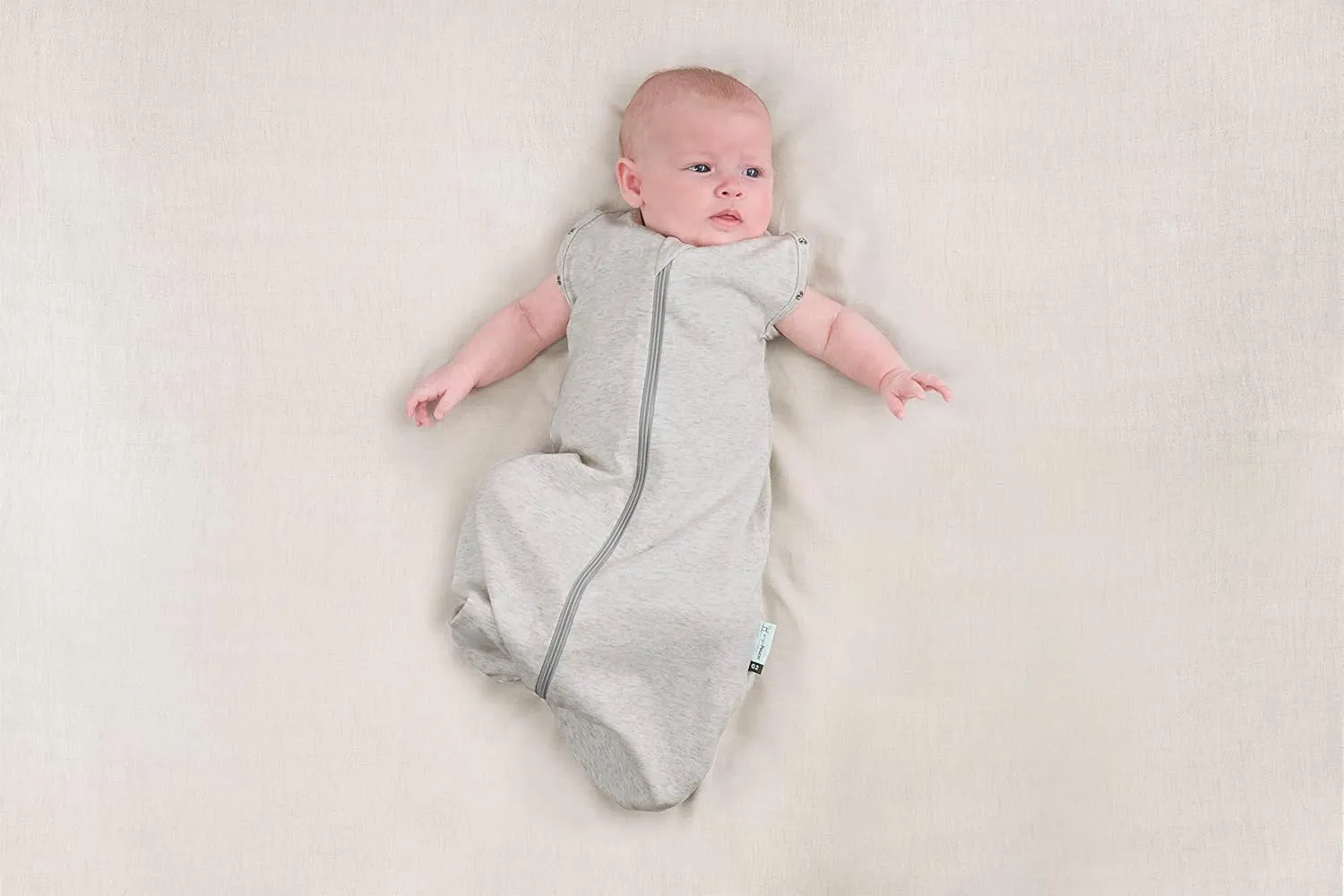 ergoPouch 0.2 TOG Cocoon Baby Sleep Sack 0-3 Months, Swaddle Sleeping Bag, Temperature Control Wearable Blanket (Grey Marle)