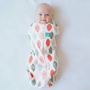 ergoPouch 0.2 TOG Cocoon Baby Sleep Sack 3-6 Months, Swaddle Sleeping Bag, Temperature Control Wearable Blanket (Blush Leaf)