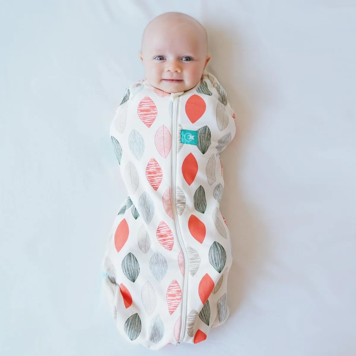 ergoPouch 0.2 TOG Cocoon Baby Sleep Sack 3-6 Months, Swaddle Sleeping Bag, Temperature Control Wearable Blanket (Blush Leaf)