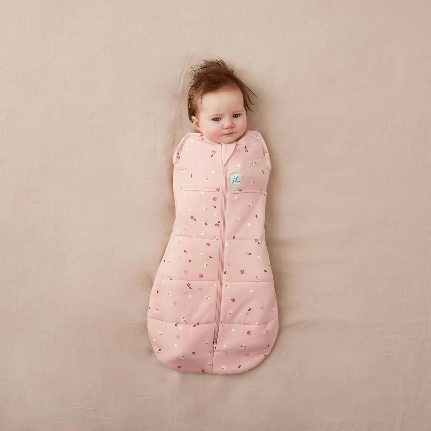 ergoPouch 3.5 TOG Cocoon Baby Sleep Sack 3-6 Months, Swaddle Sleeping Bag, Temperature Control Wearable Blanket (Daisies)