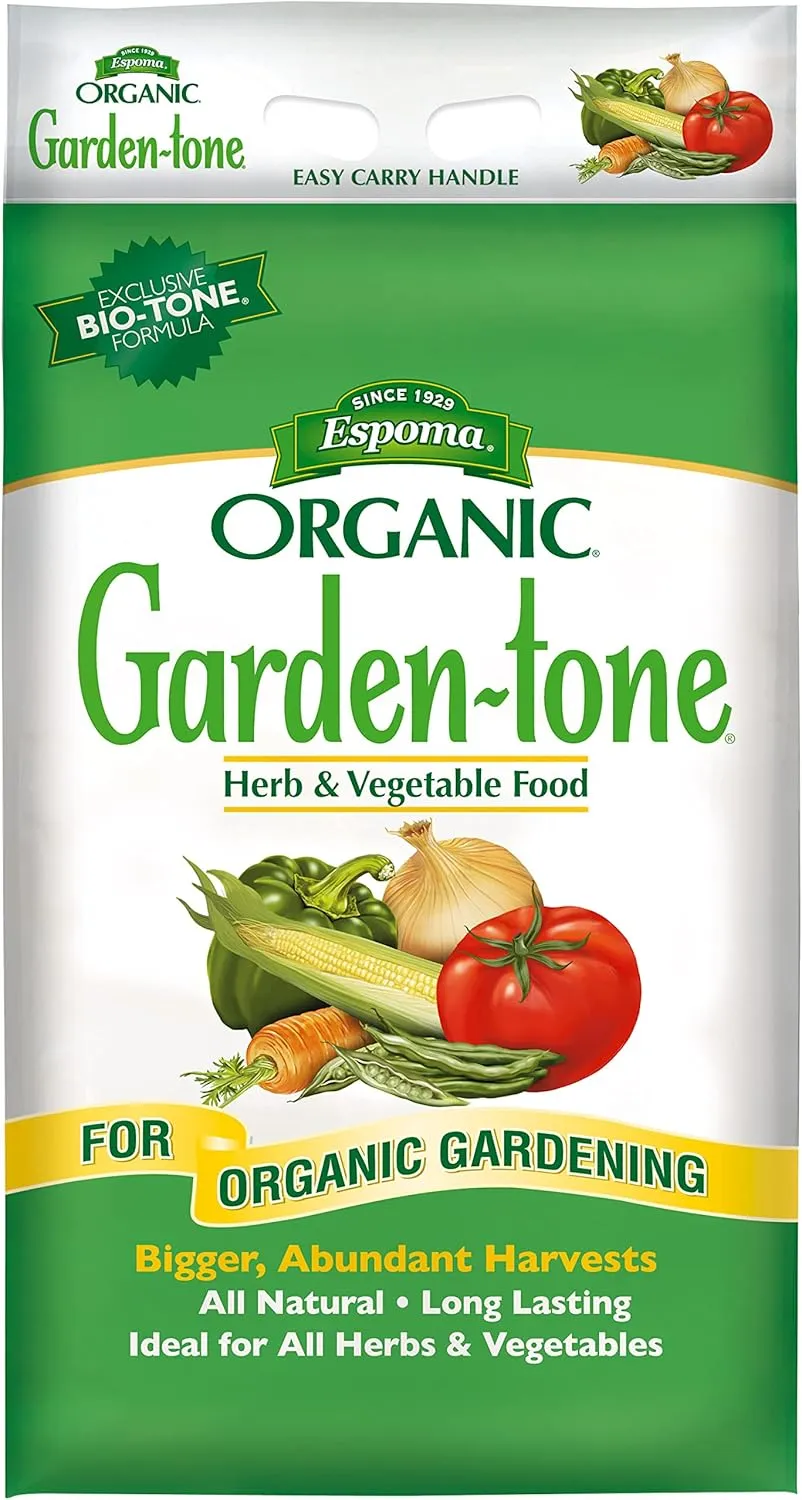 Espoma Organic Garden-Tone 3-4-4 Organic Fertilizer for Cool & Warm Season Vegetables and Herbs. Grow an Abundant Harvest of Nutritious and Flavorful Vegetables – 18 lb. Bag