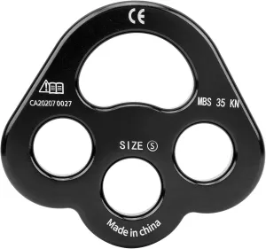 EVTSCAN Rope 3 Holes Force Rigging Plate Anchor Divider Finger Force Climbing Equipment