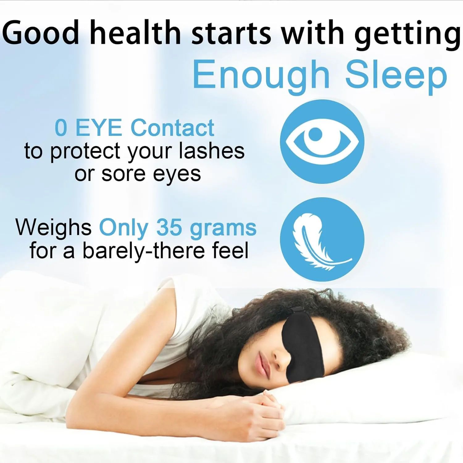Eye Mask for Lash Extensions, Sleep Mask for Lash Extensions, Zero Eye Pressure 3D Contoured Lash Extension Sleep Mask