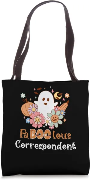 Faboolous Correspondent Boo Funny Halloween Tote Bag