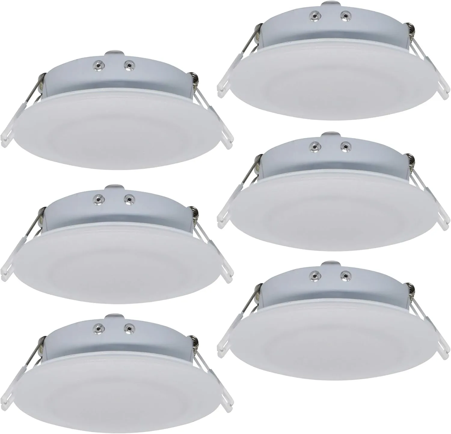 Facon 4.5Inch LED RV Puck Light, DLFST4-008, Full Aluminum Recessed LED Ceiling Lights, 12V Interior Light for RV Motor-Homes Camper Caravan Trailer Boat (Pack of 6)